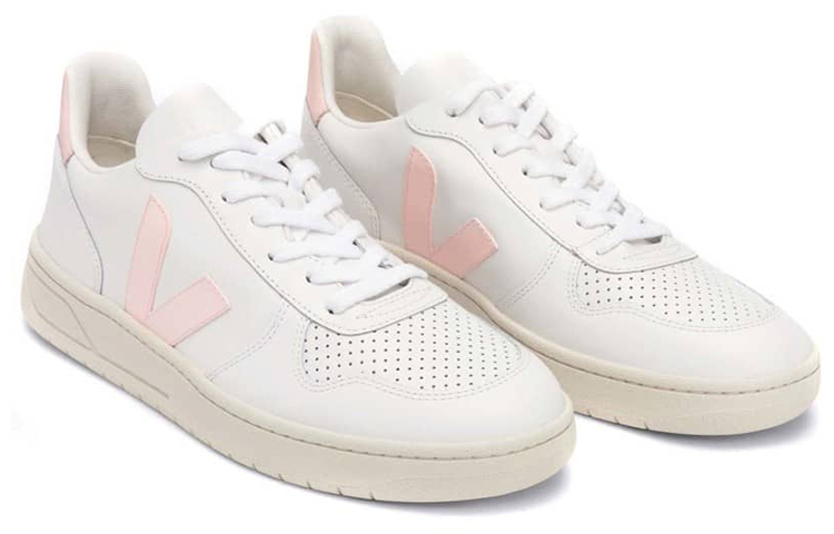 Lookbook VEJA V-10 系带鞋 '白色米色粉色' VX022644