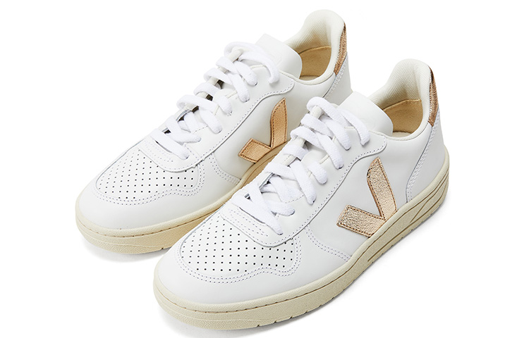 Order VEJA V-10 Vetersneakers ''Wit Goud'' VX022490