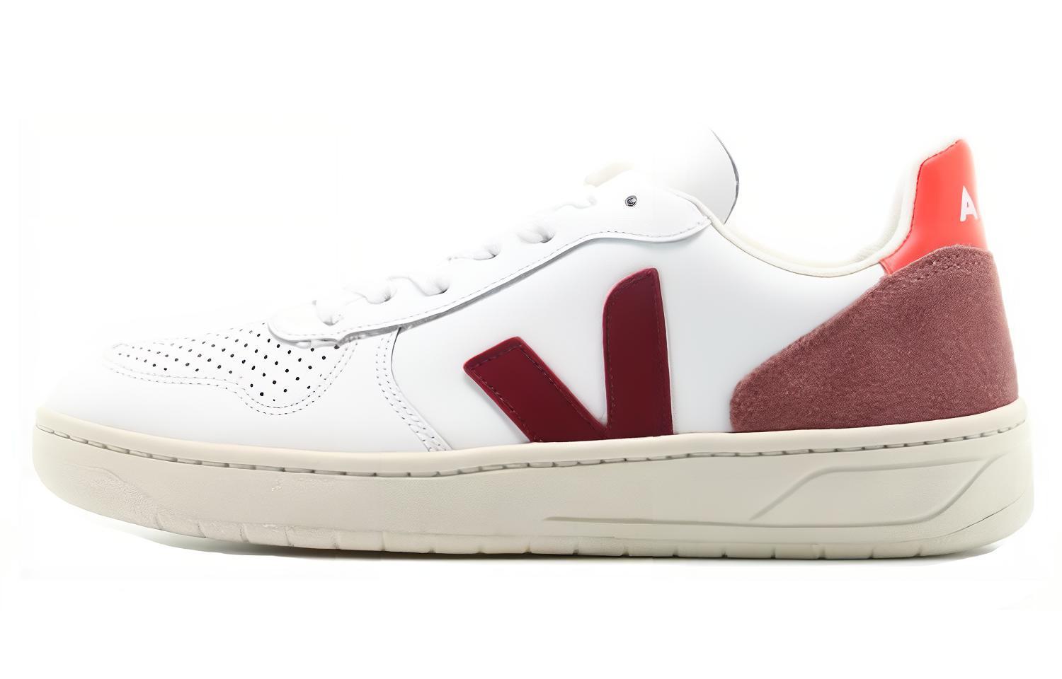 Buy Sneakers VEJA V-10 'White Marsala' dengan Tali Sepatu. VX021944