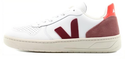 VEJA V-10 Lace-Up Sneakers 'White Marsala' VX021944 VEJA V-10 Lace-Up Sneakers 'White Marsala' VX021944