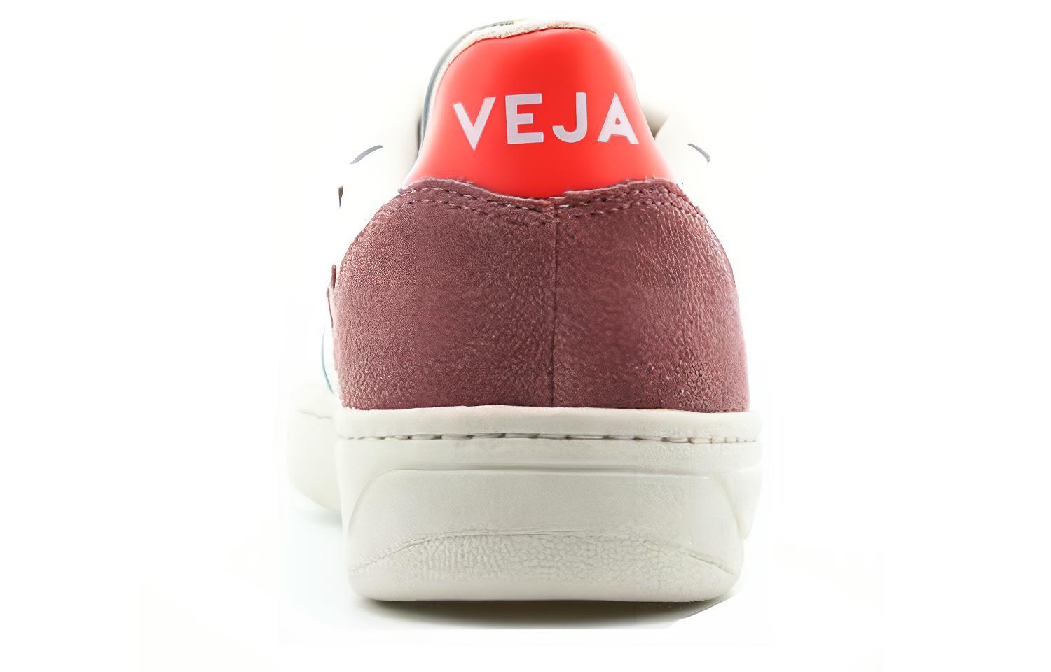 Shop Sneakers VEJA V-10 'White Marsala' dengan Tali Sepatu. VX021944