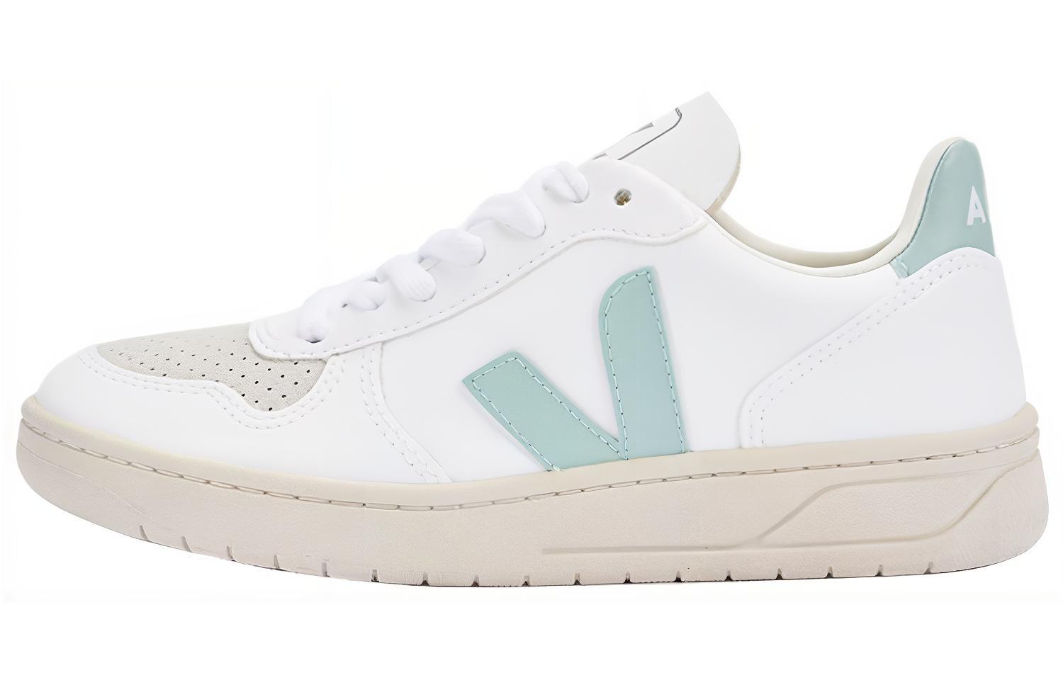 Buy VEJA V-10 ホワイト/抹茶グレー レースアップスニーカー VX0703062