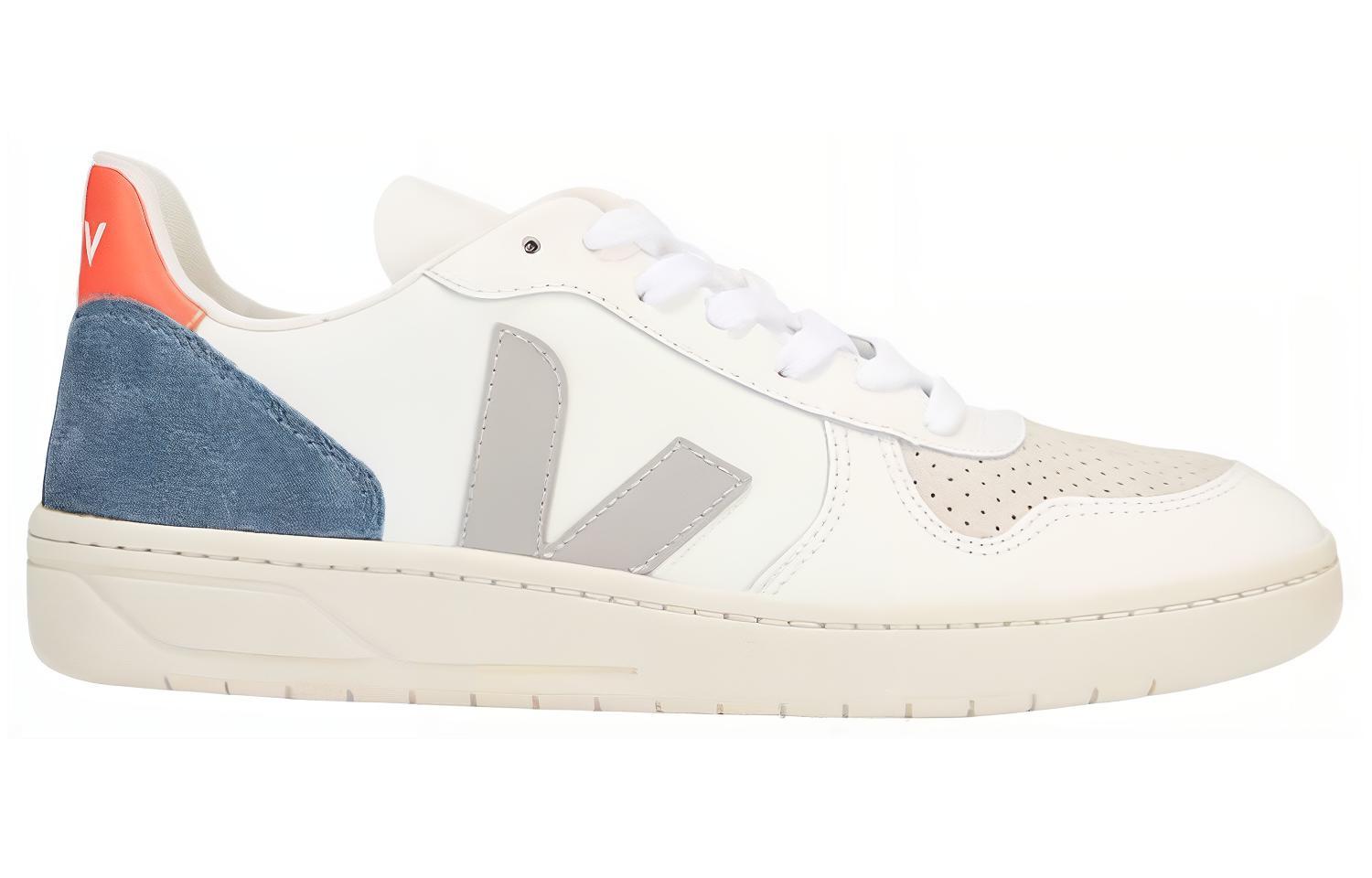 Order VEJA V-10 レースアップスニーカー (ホワイト/オックスフォードグレー) VX022303B