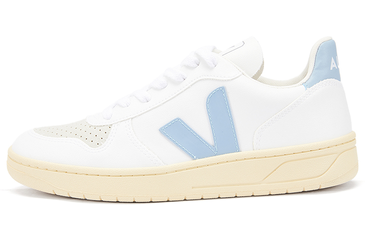 Buy VEJA V-10 系带运动鞋 '白色钢黄油底' VX072728
