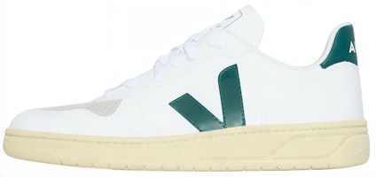 VEJA V-10 Lace-Up Sneakers 'White Teal Green' VX072733 VEJA V-10 Lace-Up Sneakers 'White Teal Green' VX072733
