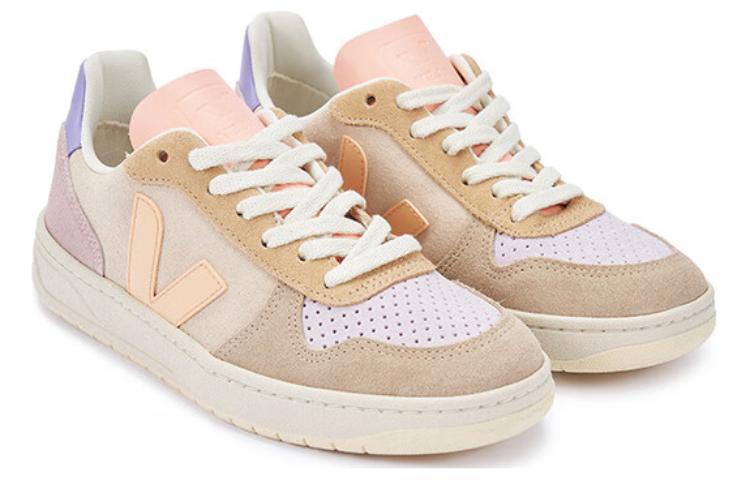 Lookbook VEJA V-10 綁帶低筒時尚板鞋 女款 拼色