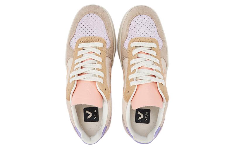 Shop VEJA V-10 綁帶低筒時尚板鞋 女款 拼色
