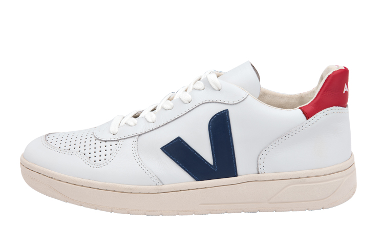 VEJA V-10 Leather 'White Nautico Pekin' VX021267