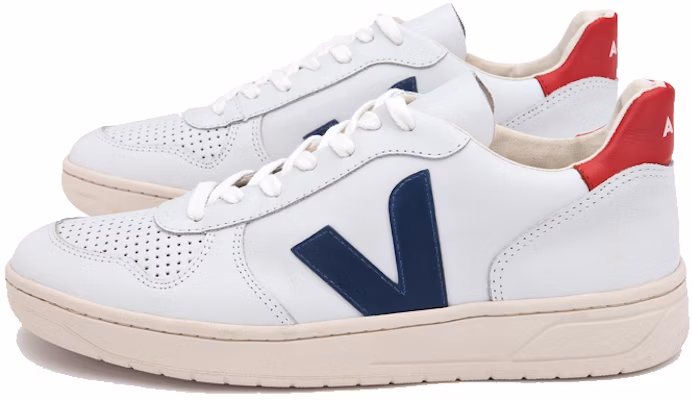 VEJA V-10 Leather 'White Nautico Pekin' VX021267 Order VEJA V-10 Leather 'White Nautico Pekin' VX021267