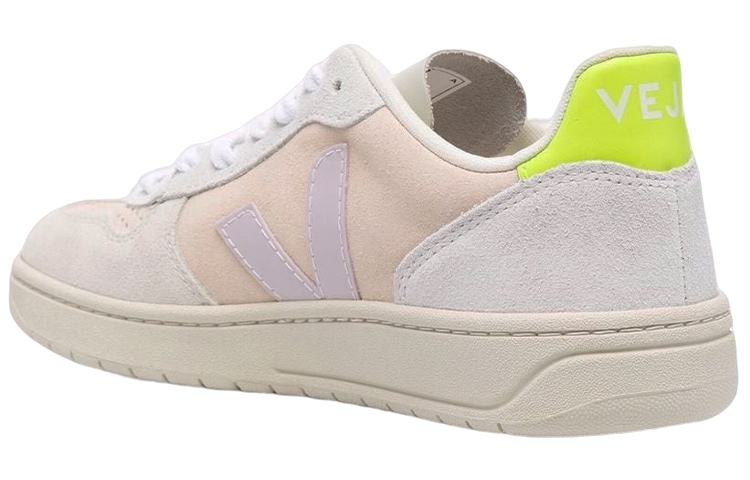 Lookbook Sneaker VEJA V-10 Low-Top 'Beige Ungu Muda Kuning Neon' VX0302805A