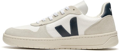 VEJA V-10 Panelled Low-Top Sneakers 'White Beige Black' VX0101380 VEJA V-10 Panelled Low-Top Sneakers 'White Beige Black' VX0101380