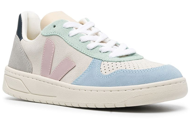 Order VEJA V-10 Suede 'Multicolor Natural-Babe' Pria Wanita Sneakers VX032495A