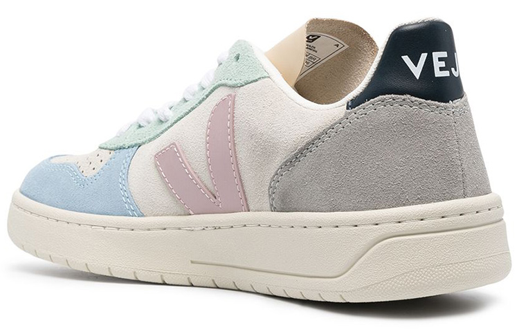 Lookbook VEJA V-10 Suede 'Multicolor Natural-Babe' Pria Wanita Sneakers VX032495A