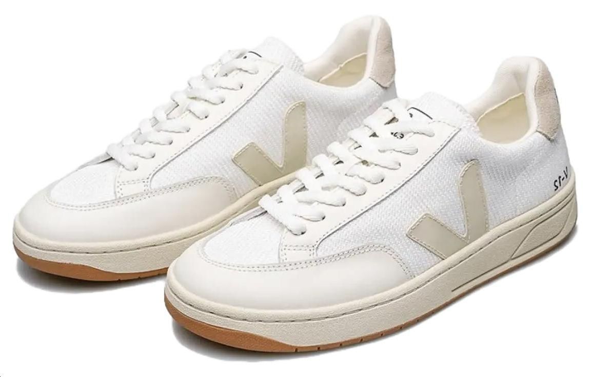 Order VEJA V-12 網布 圓頭平底 低筒 帆布鞋 男女款 白色