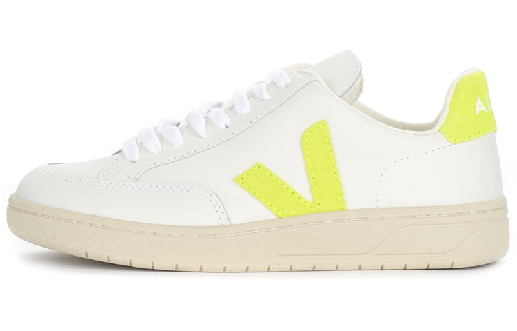 VEJA V-12 Leather 'Extra White Neon Green' XD022649