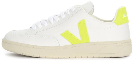 VEJA V-12 Leather 'Extra White Neon Green' XD022649 VEJA V-12 Leather 'Extra White Neon Green' XD022649