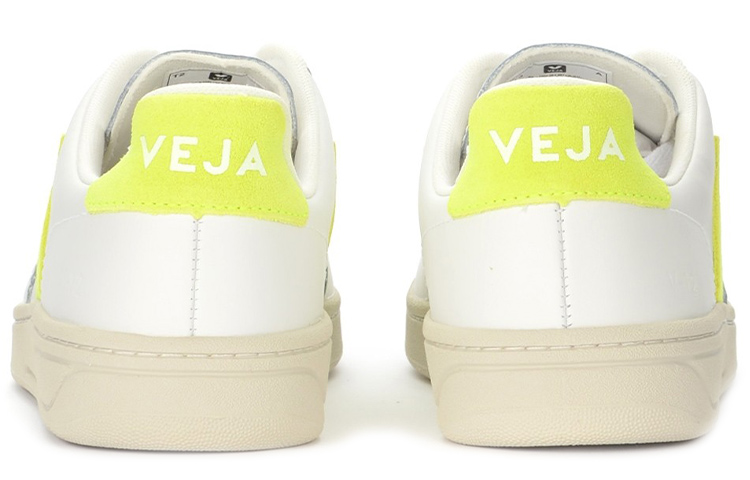 Purchase VEJA V-12 Cuir ''Blanc Extra Vert Néon'' XD022649