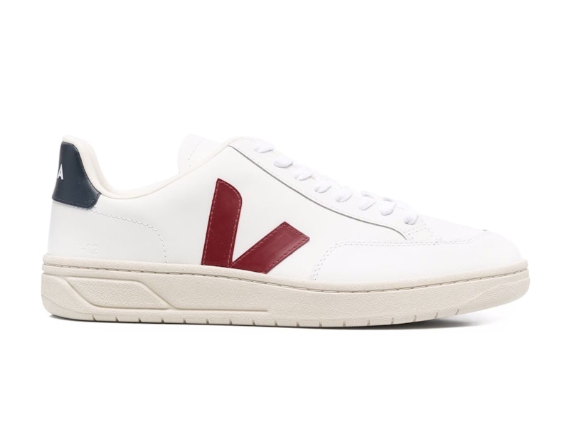 VEJA V-12 Leather 'White Marsala Nautica' XD0201955B