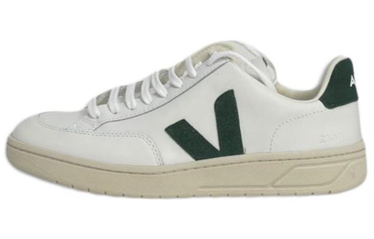 Buy VEJA V-12 白绿真皮运动鞋 XD202336