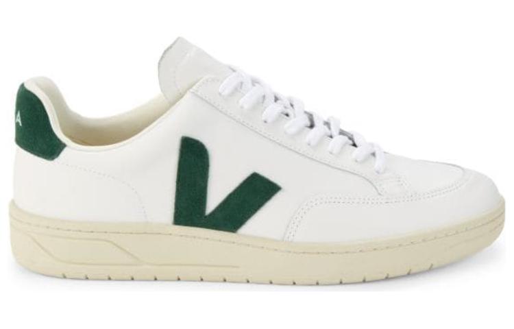 Order VEJA V-12 白绿真皮运动鞋 XD202336