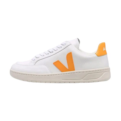 VEJA V-12 Leather White Ouro