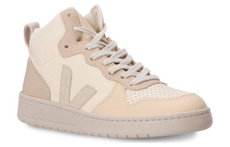 Lookbook VEJA V-15 High-Top Chromefree ''Weiß Beige'' VQ0503451