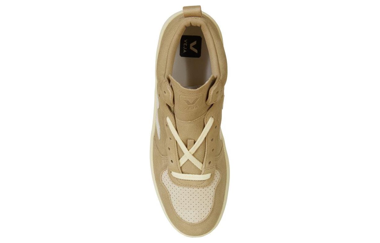 Shop VEJA V-15 High-Top Baskets ''Beige Blanc'' BVQ0302912