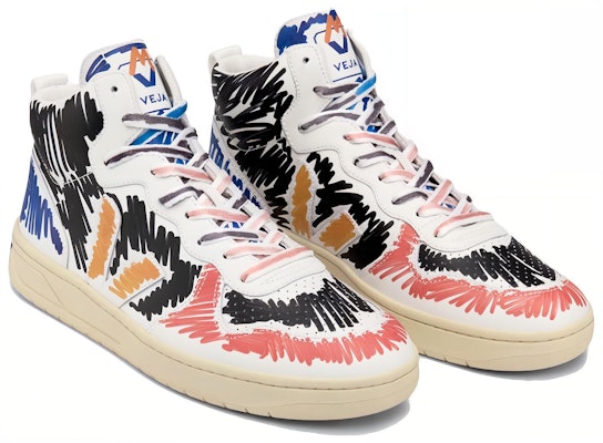VEJA V-15 Kulit x Marni Hitam Multi VQMS-2884B-V1520-00N99 Lookbook VEJA V-15 Kulit x Marni Hitam Multi VQMS-2884B-V1520-00N99