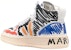 VEJA V-15 Kulit x Marni Hitam Multi VQMS-2884B-V1520-00N99