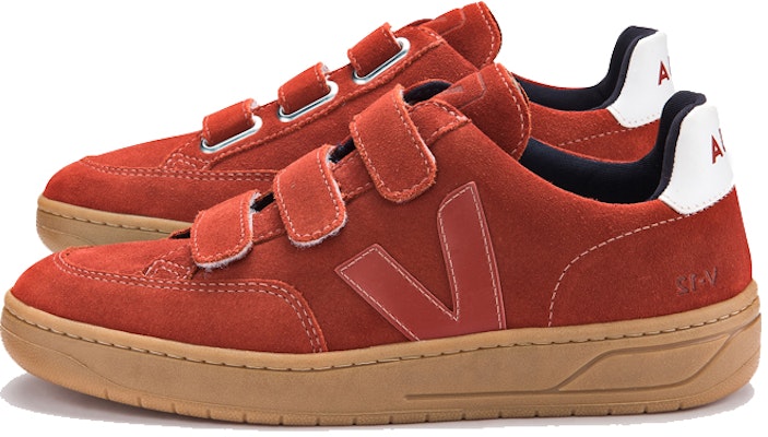 VEJA V12 魔術貼休閒鞋 磨砂皮 鐵鏽紅/白尾 Order VEJA V12 魔術貼休閒鞋 磨砂皮 鐵鏽紅/白尾