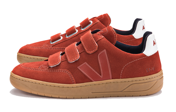 Order VEJA V12 魔術貼休閒鞋 磨砂皮 鐵鏽紅/白尾