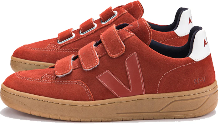 VEJA V12 魔術貼休閒鞋 磨砂皮 鐵鏽紅/白尾 Order VEJA V12 魔術貼休閒鞋 磨砂皮 鐵鏽紅/白尾
