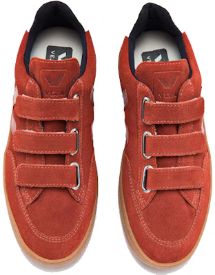 VEJA V12 魔術貼休閒鞋 磨砂皮 鐵鏽紅/白尾 Shop VEJA V12 魔術貼休閒鞋 磨砂皮 鐵鏽紅/白尾