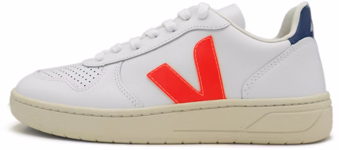 VEJA V-10 Cuero 'Blanco Naranja Fluo Cobalto' VX022136 Buy VEJA V-10 Cuero 'Blanco Naranja Fluo Cobalto' VX022136