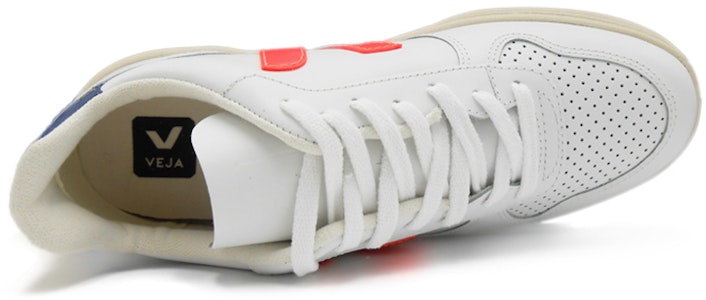 VEJA V-10 Cuero 'Blanco Naranja Fluo Cobalto' VX022136 Lookbook VEJA V-10 Cuero 'Blanco Naranja Fluo Cobalto' VX022136