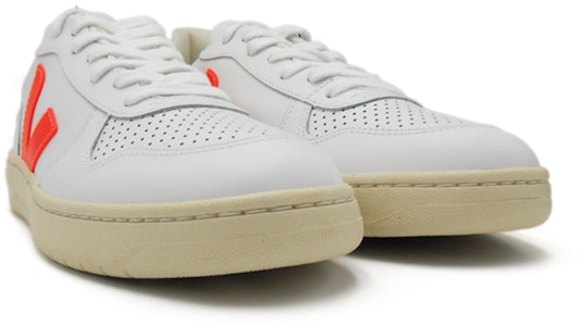 VEJA V-10 Cuero 'Blanco Naranja Fluo Cobalto' VX022136 Shop VEJA V-10 Cuero 'Blanco Naranja Fluo Cobalto' VX022136