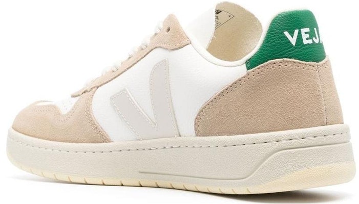 VEJA V-10 Chromfree Low-Top Sneakers 'White Beige Green' VX0502961 Shop VEJA V-10 Chromfree Low-Top Sneakers 'White Beige Green' VX0502961