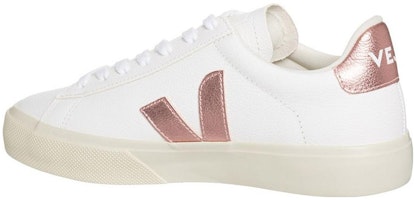 VEJA 皮革 低筒綁帶 時尚板鞋 男女同款 粉白 Shop VEJA 皮革 低筒綁帶 時尚板鞋 男女同款 粉白