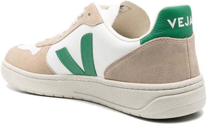 VEJA V-10 Chromfree Low-Top Sneakers 'White Beige Green' VX0503146 Shop VEJA V-10 Chromfree Low-Top Sneakers 'White Beige Green' VX0503146
