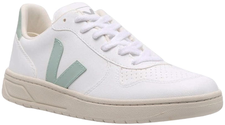 VEJA V-10 Sepatu Tali 'White Matcha' Sneakers VX0702806A Order VEJA V-10 Sepatu Tali 'White Matcha' Sneakers VX0702806A