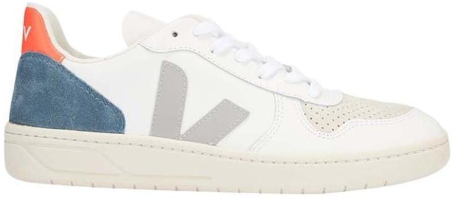 VEJA V-10 レースアップスニーカー (ホワイト/オックスフォードグレー) VX022303B Order VEJA V-10 レースアップスニーカー (ホワイト/オックスフォードグレー) VX022303B