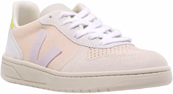VEJA V-10低帮运动鞋 '米色浅紫荧光黄' VX0302805A Order VEJA V-10低帮运动鞋 '米色浅紫荧光黄' VX0302805A