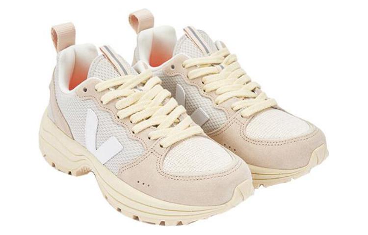 Order VEJA Venturi麂皮系带运动鞋“自然白黄油” VT0103014