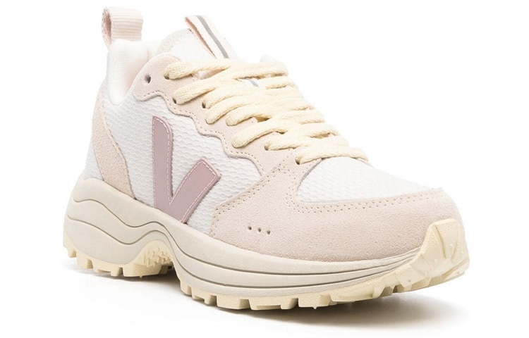 Order VEJA Venturi 麂皮系带运动鞋 '白色 米色 粉色' VT2103195