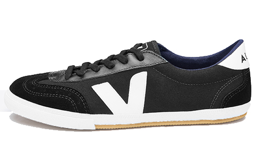 VEJA Volley Canvas 'White V Black Sole' VO011347