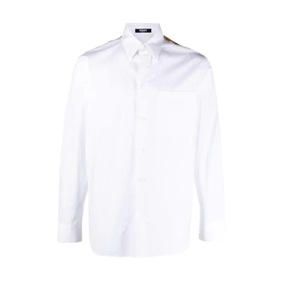 VERSACE Baroque Print Long Sleeve Shirt - White 1013870-1A09742-5K410