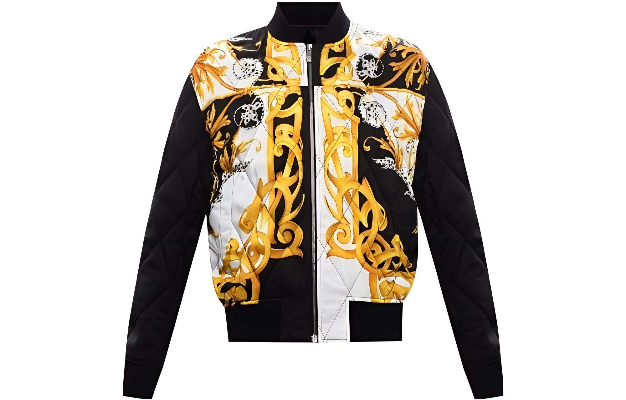 VERSACE  Baroque Print Zip Jacket in Black A87351-A235726-A7027