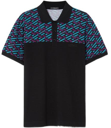 versace-black-cotton-polo-shirt-with-printed-panel-design-and-3-button-placket-1006934-1-a04920-5-g320
