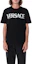 Shop VERSACE Camiseta Negra de Manga Corta con Diseño de Letras Estampadas 1006974-1A04949-1B000