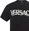 Sizing VERSACE Camiseta Negra de Manga Corta con Diseño de Letras Estampadas 1006974-1A04949-1B000